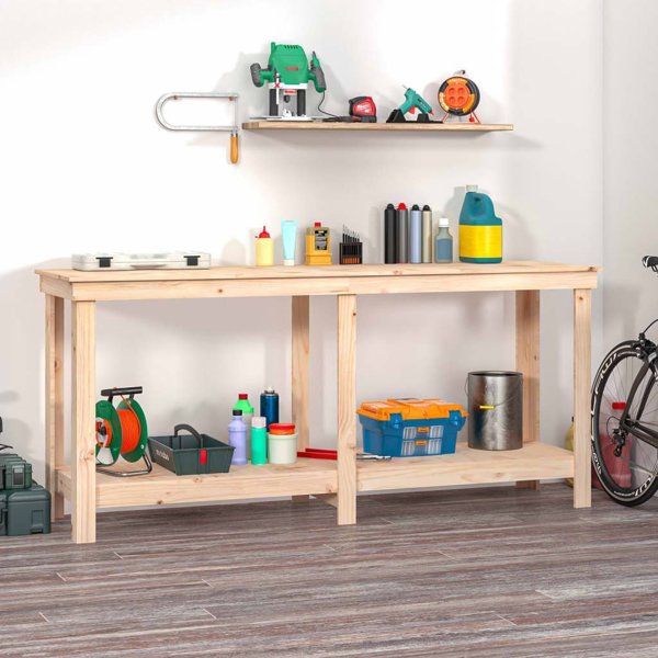 vidaXL Πάγκος εργασίας 180x50x80 εκ., μασίφ ξύλο πεύκου