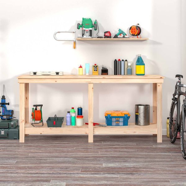 vidaXL Πάγκος εργασίας 180x50x80 εκ., μασίφ ξύλο πεύκου