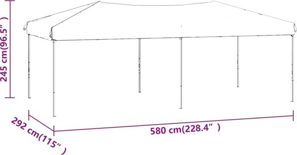 vidaXL Αναδιπλούμενη Τέντα Εκδηλώσεων, Κρεμ, 3x6 μ