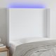vidaXL κεφαλάρι κρεβατιού με LED, λευκό, 103x16x118/128 cm, τεχνικό δέρμα