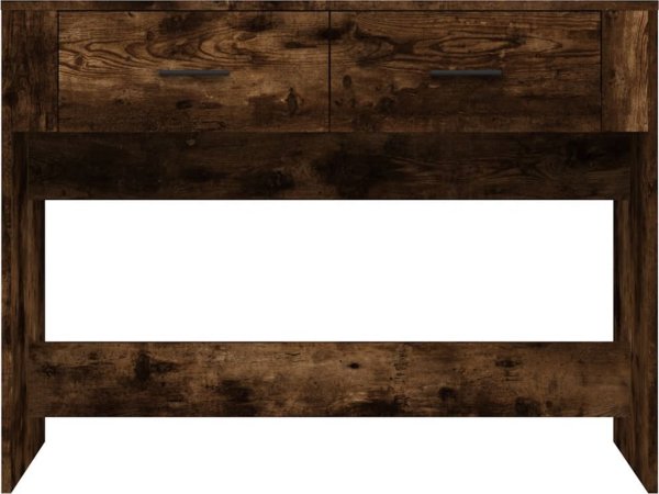 vidaXL Κονσόλα, καπνισμένο δρυς, 100x39x75 cm