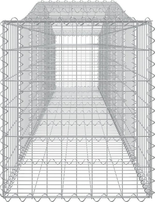 vidaXL Καμπύλος Γκαμπιόν Κουτί 400x50x60/80 εκ., Γαλβανισμένο Σίδερο