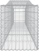 vidaXL Καμπύλος Γκαμπιόν Κουτί 400x50x60/80 εκ., Γαλβανισμένο Σίδερο
