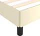 vidaXL Κρεβατοκάμαρα με κεφαλάρι, εκρού, 80x200 εκ., δερματίνη