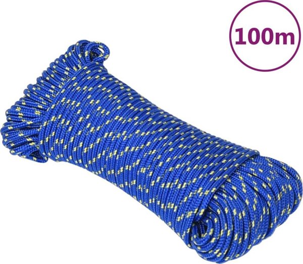 vidaXL Ναυτικό σχοινί, μπλε, 3 mm, 100 m, πολυπροπυλένιο