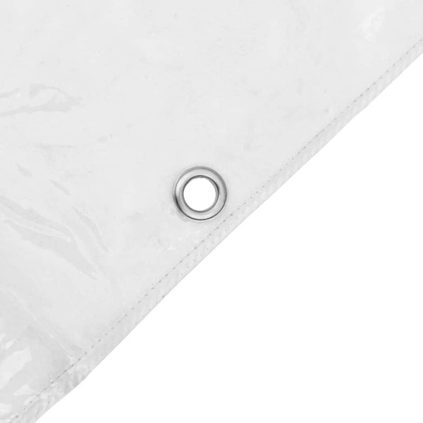 vidaXL Διαφανές Μουσαμάς PVC με Κρίκους 6x12 m