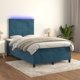 vidaXL Lit kontinental avec matelas et LED, velours bleu 120x200 cm