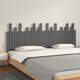vidaXL Wezglowie lozka, szare, 204x3x80 cm, lite drewno sosnowe