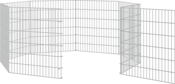 vidaXL Κλουβί για κουνέλια 8 πάνελ, 54x60 cm, γαλβανισμένο σίδηρο