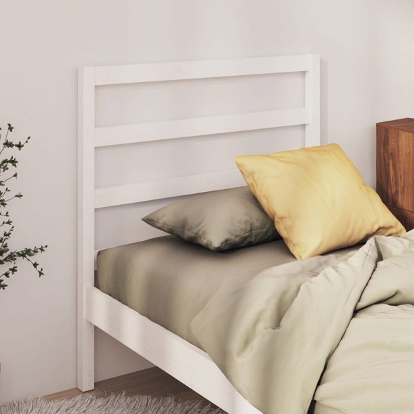 vidaXL Κεφαλάρι κρεβατιού, λευκό, 95x4x100 cm, συμπαγές πεύκο