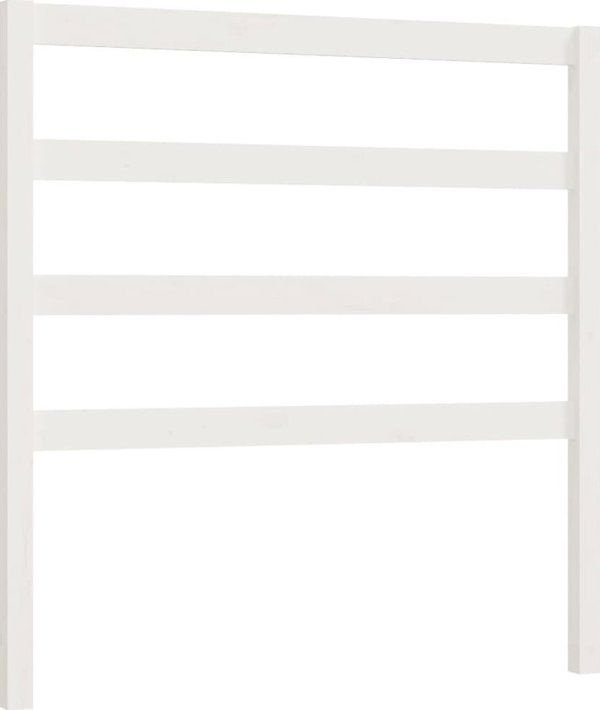 vidaXL Κεφαλάρι κρεβατιού, λευκό, 95x4x100 cm, συμπαγές πεύκο