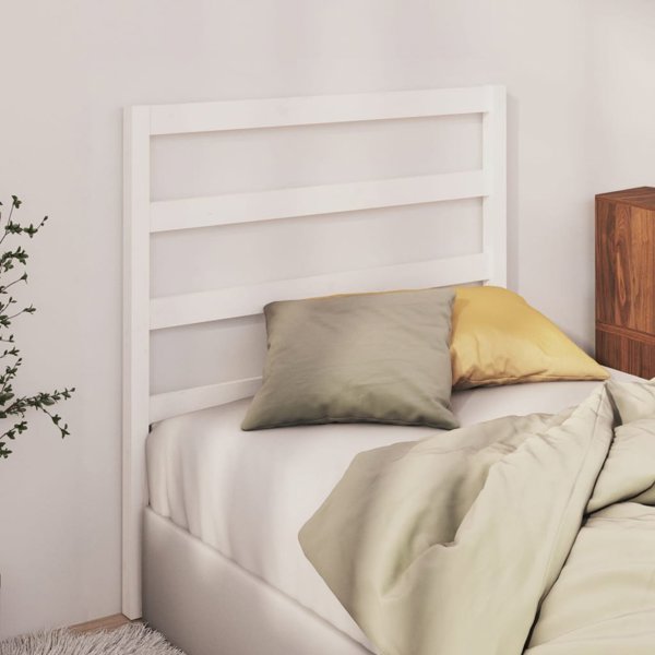 vidaXL Κεφαλάρι κρεβατιού, λευκό, 95x4x100 cm, συμπαγές πεύκο