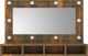 vidaXL Ντουλάπι με καθρέφτη και LED, καπνιστή δρυς, 90x31,5x62 cm