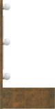 vidaXL Ντουλάπι με καθρέφτη και LED, καπνιστή δρυς, 90x31,5x62 cm