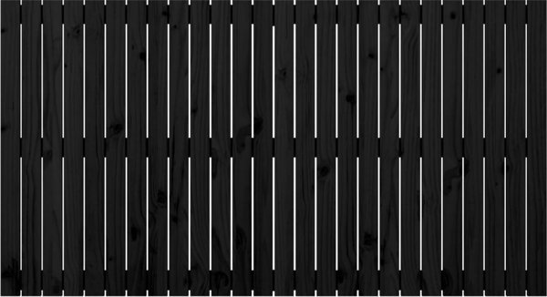 vidaXL Κεφαλάρι κρεβατιού, μαύρο, 166x3x90 cm, μασίφ ξύλο πεύκου