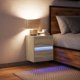 vidaXL Κρεμαστό κομοδίνο με φωτισμό LED, δρυς Sonoma