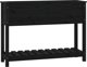 vidaXL Γλάστρα με ράφι, μαύρη, 111,5x34,5x81 cm, μασίφ πεύκο