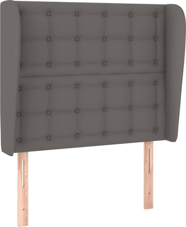 vidaXL Κεφαλάρι τύπου 'uszak', γκρι, 83x23x118/128 cm, συνθετικό δέρμα