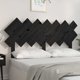 vidaXL Κεφαλάρι κρεβατιού σε μαύρο χρώμα 141x3x80,5 cm από ελαφρύ ξύλο πεύκου