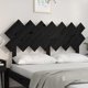 vidaXL Κεφαλάρι κρεβατιού σε μαύρο χρώμα 141x3x80,5 cm από ελαφρύ ξύλο πεύκου