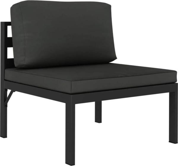 vidaXL 5-cz. zestaw mebli ogrodowych, poduszki, aluminium, antracyt