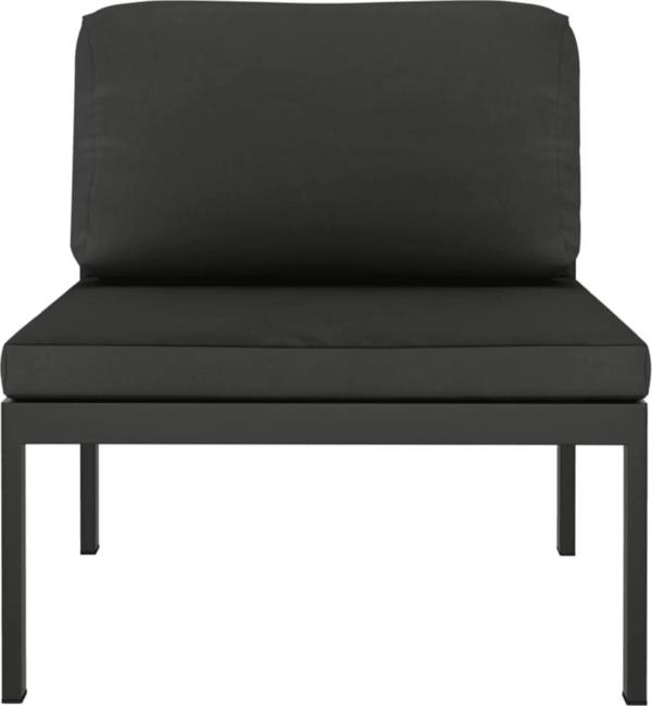 vidaXL 5-cz. zestaw mebli ogrodowych, poduszki, aluminium, antracyt