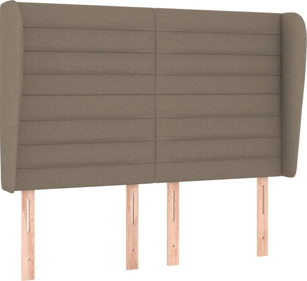vidaXL Zaglowek uszak, taupe, 147x23x118/128 cm, tkanina