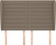 vidaXL Zaglowek uszak, taupe, 147x23x118/128 cm, tkanina