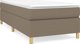 vidaXL Lozko kontynentalne kolor taupe obite tkanina 90x200 cm