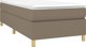 vidaXL Lozko kontynentalne kolor taupe obite tkanina 90x200 cm