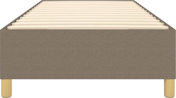 vidaXL Lozko kontynentalne kolor taupe obite tkanina 90x200 cm
