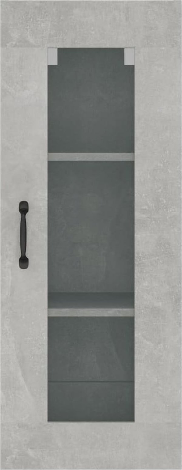vidaXL Szafka wiszaca, szarosc betonu, 34,5x34x90 cm