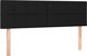 vidaXL Κεφαλάρι για κρεβάτι με LED, μαύρο, 144x5x78/88 cm, ύφασμα