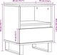 vidaXL Κομοδίνο από Παλιό Ξύλο, 40x35x50 εκ., σύνθετο ξύλο