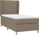 vidaXL Lobby kontynentalne z materacem, taupe, tkanina, 80x200 cm