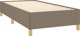 vidaXL Lobby kontynentalne z materacem, taupe, tkanina, 80x200 cm