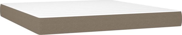 vidaXL Κρεβάτι Continental με Στρώμα, Taupe, 180 x 200 cm, ύφασμα