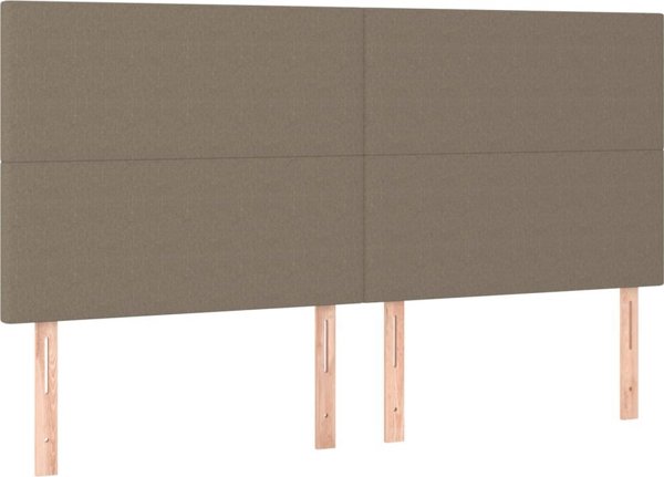 vidaXL Κρεβάτι Continental με Στρώμα, Taupe, 180 x 200 cm, ύφασμα