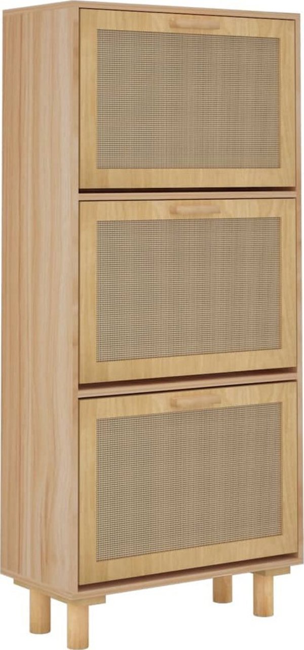 vidaXL Szafka na παπούτσια, καφέ, 52x25x115 cm, σύνθετο ξύλο