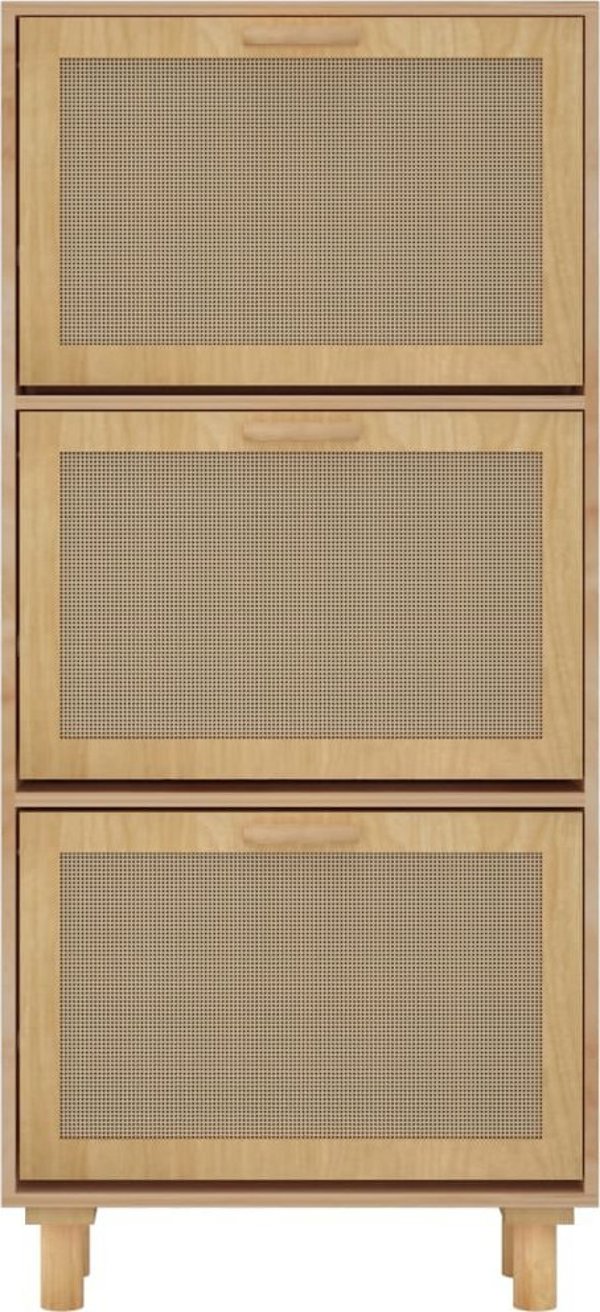 vidaXL Szafka na παπούτσια, καφέ, 52x25x115 cm, σύνθετο ξύλο