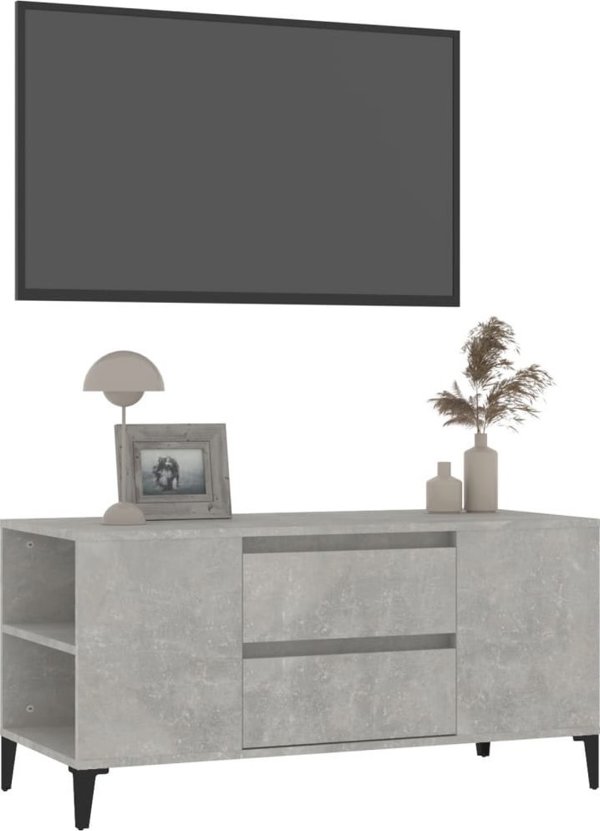 vidaXL Έπιπλο Τηλεόρασης Άνθρακα Γκρι 102x44,5x50 cm