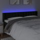 vidaXL Κεφαλάρι κρεβατιού με LED, μαύρο, 183x16x78/88 εκ., βελούδο