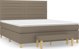 vidaXL Κρεβάτι Continental με Στρώμα Taupe 180x200 cm Καμβάς