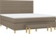 vidaXL Κρεβάτι Continental με Στρώμα Taupe 180x200 cm Καμβάς