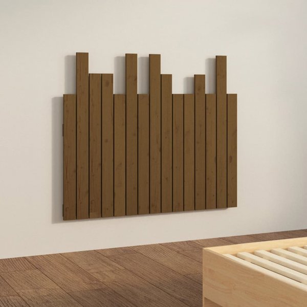 vidaXL Κεφαλάρι κρεβατιού από πεύκο, μελί καφέ, 95,5x3x80 εκ.