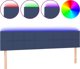 vidaXL Κεφαλάρι κρεβατιού με φωτισμό LED, μπλε, 200x5x78/88 εκ, ύφασμα