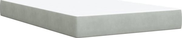 vidaXL Κρεβάτι Κοντινεντάλ με Στρώμα 120x190 cm Ανοιχτό Γκρι Βελούδο