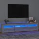 vidaXL Έπιπλο TV με LED φωτισμό, γκρι δρυς Sonoma, 195x35x40 εκ