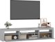 vidaXL Έπιπλο TV με LED φωτισμό, γκρι δρυς Sonoma, 195x35x40 εκ
