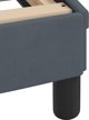 vidaXL Κρεβατοστρώμα με LED, σκούρο γκρι, 90x200 cm, βελούδινο
